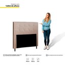 Ver imagem 3 de Cabeceira Cama Box Casal King Luna 193cm Bege