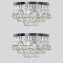 Ver imagem 1 de Kit 02 Lustres Torre Em Cristais Para sala De Estar E Jantar