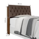Ver imagem 5 de Cabeceira Box Levi Solteiro Fixação no Box MDF MDP Estofada Malbec Marrom Framar