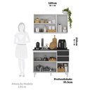 Ver imagem 3 de Cozinha Modulada Campacta 2 Peças com Tampo Dora Luciane Móveis