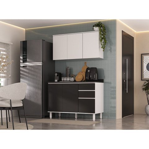 Cozinha Modulada Campacta 2 Peças com Tampo Dora Luciane Móveis
