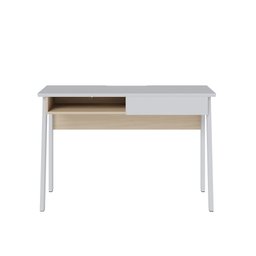 Mesa para Computador Escrivaninha 01 Gaveta Click 120 cm Branco Fosco e Tauari - D'Rossi - 4