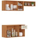 Ver imagem 3 de Cozinha Compacta Tati 5 Portas 1 Gaveta Cinamomo/Off White - Fellicci