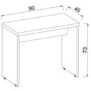 Ver imagem 3 de Escrivaninha Multiuso Dialle - Stock Móveis - Cor: Branco