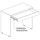 Ver imagem 4 de Escrivaninha Multiuso com Gaveta Júlia - Stock Móveis - Cor: Branco