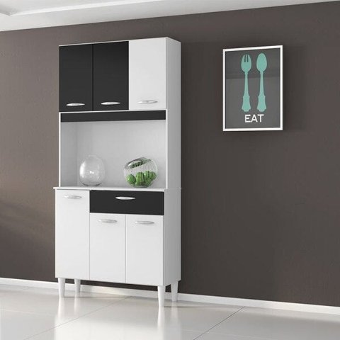 Cozinha Compacta Cássia 6 Portas 1 Gaveta Poquema