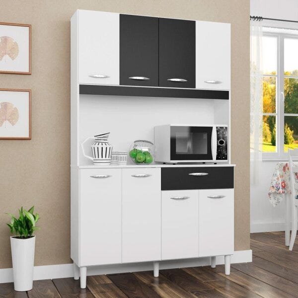 Menor preço em Cozinha Compacta Cássia 8 Portas 1 Gaveta Poquema