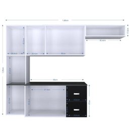 Cozinha Compacta Julia 4 Peças 8 Portas 2 Gavetas Poquema - 3