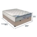 Ver imagem 6 de Cama Box Baú Bege e Colchão Freedom Molas Ensacadas Casal Ortobom