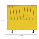 Ver imagem 3 de Cabeceira Estofada Cama Box King 195 Cm Louise Suede:amarelo