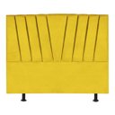 Ver imagem 1 de Cabeceira Estofada Cama Box King 195 Cm Louise Suede:amarelo