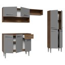 Ver imagem 7 de Armário de Cozinha Completa 229cm Rustic-cinza Emilly Madesa 017