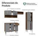Ver imagem 4 de Armário de Cozinha Completa 229cm Rustic-cinza Emilly Madesa 017