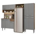 Ver imagem 2 de Armário de Cozinha Completa 229cm Rustic-cinza Emilly Madesa 017