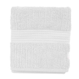 Toalha De Rosto Fio Penteado Canelado Branco