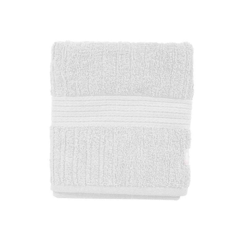 Toalha De Rosto Fio Penteado Canelado Branco