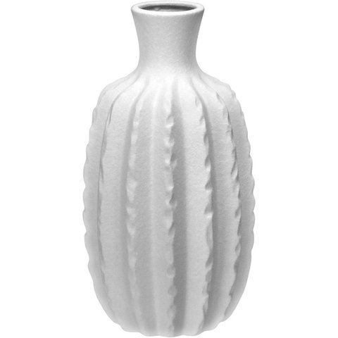 Vaso Decorativo Enfeite Casa Redondo Home&co Cerâmica 31x18x18cm Marfim