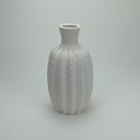 Ver imagem 3 de Vaso Decorativo Enfeite Casa Redondo Home&co Cerâmica 31x18x18cm Marfim
