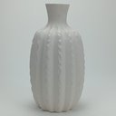 Ver imagem 5 de Vaso Decorativo Enfeite Casa Redondo Home&co Cerâmica 31x18x18cm Marfim