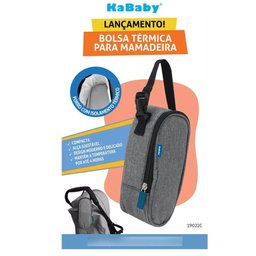 Bolsa Térmica para Mamadeira Cinza Kababy Porta Mamadeira - 2