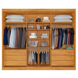Guarda Roupa Athenas 2 Portas com Espelho 100% Mdf Peroba Off White - Móveis Europa - 3