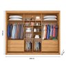 Guarda Roupa Athenas 2 Portas com Espelho 100% Mdf Peroba Off White - Móveis Europa - 4