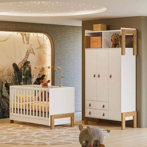 Quarto Infantil Fantasia com Roupeiro e Mini Cama