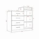 Ver imagem 4 de Cômoda Quarto 2 Portas Sapateira 120cm Elára Atacama-branco A09 - D'Rossi