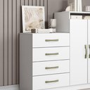 Ver imagem 2 de Cômoda Quarto 2 Portas Sapateira 120cm Elára Atacama-branco A09 - D'Rossi