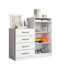 Ver imagem 5 de Cômoda Quarto 2 Portas Sapateira 120cm Elára Atacama-branco A09 - D'Rossi