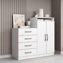 Ver imagem 1 de Cômoda Quarto 2 Portas Sapateira 120cm Elára Atacama-branco A09 - D'Rossi