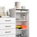 Ver imagem 6 de Cômoda Quarto 2 Portas Sapateira 120cm Elára Atacama-branco A09 - D'Rossi