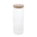 Ver imagem 1 de Pote Canelado de Vidro Borossilicato Tampa Hermética de Bambu 1,1l Wolff