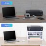 Suporte de Impressora Organizador de Mesa para Casa e Escritório com 3 Compartimentos - 5
