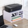 Suporte de Impressora Organizador de Mesa para Casa e Escritório com 3 Compartimentos - 2