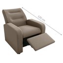 Ver imagem 3 de Poltrona Decorativa Reclinável Cecilia Veludo Light Cappuccino