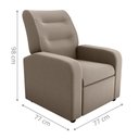 Ver imagem 4 de Poltrona Decorativa Reclinável Cecilia Veludo Light Cappuccino