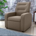 Ver imagem 1 de Poltrona Decorativa Reclinável Cecilia Veludo Light Cappuccino