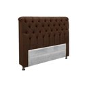 Ver imagem 1 de Painel de Cama Box Estofada Queen Imperatriz Plus Suede Marrom Chocolate - Simbal