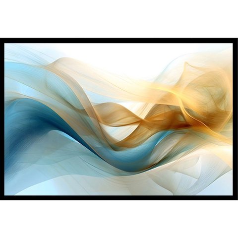 Quadro Decorativo Abstrato com Moldura Caixa, Ideal para Ambiente de Sala e Quarto