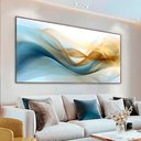 Ver imagem 3 de Quadro Decorativo Abstrato com Moldura Caixa, Ideal para Ambiente de Sala e Quarto