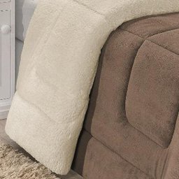 Coberdrom Robust King Manta Soft Sherpa Lã de Carneiro Pesado Grosso 1 Peça - Cáqui - 2