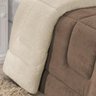 Coberdrom Robust King Manta Soft Sherpa Lã de Carneiro Pesado Grosso 1 Peça - Cáqui - 2