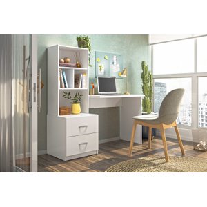 Escrivaninha Livreiro Office Cristal Cor Branco Mobili