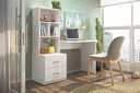 Ver imagem 1 de Escrivaninha Livreiro Office Cristal Cor Branco Mobili