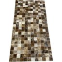 Ver imagem 1 de Tapete de couro marrom light 0,60x1,20 sem borda peça 5x5cm