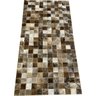 Tapete de couro marrom light 0,60x1,20 sem borda peça 5x5cm - 1