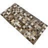 Tapete de couro marrom light 0,60x1,20 sem borda peça 5x5cm - 2
