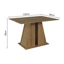 Ver imagem 3 de Conjunto Sala de Jantar Mesa Tampo de Madeira 4 Cadeiras Rustic/bege Sophie Madesa