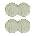 Ver imagem 1 de Conjunto 4 Pratos de Sobremesa 21,5 Cm Ryo Bambu Porcelana Oxford